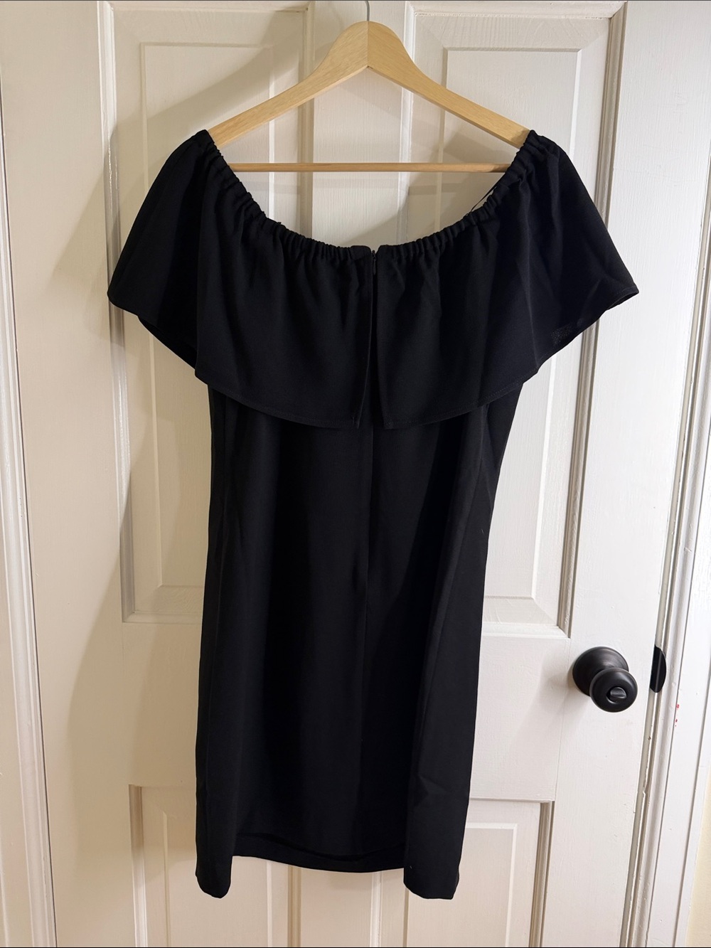 Women's Black Ruffle Dress - Picture 8 of 10